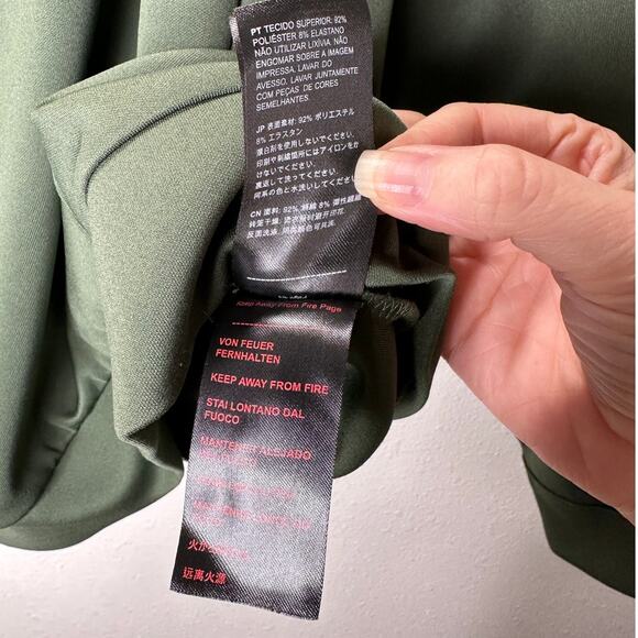 Alphatauri Olive Green Round Neck Long Sleeve Sweatshirt S - Picture 9 of 16